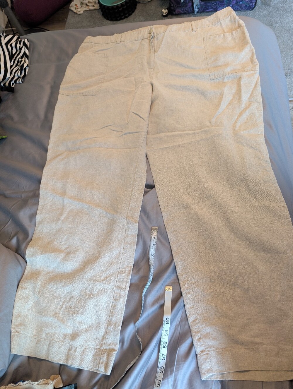 J Jill Beige Linen Pants 22w